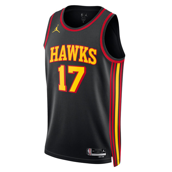 Atlanta Hawks Statement Edition Swingman Jersey - Black - Onyeka Okongwu