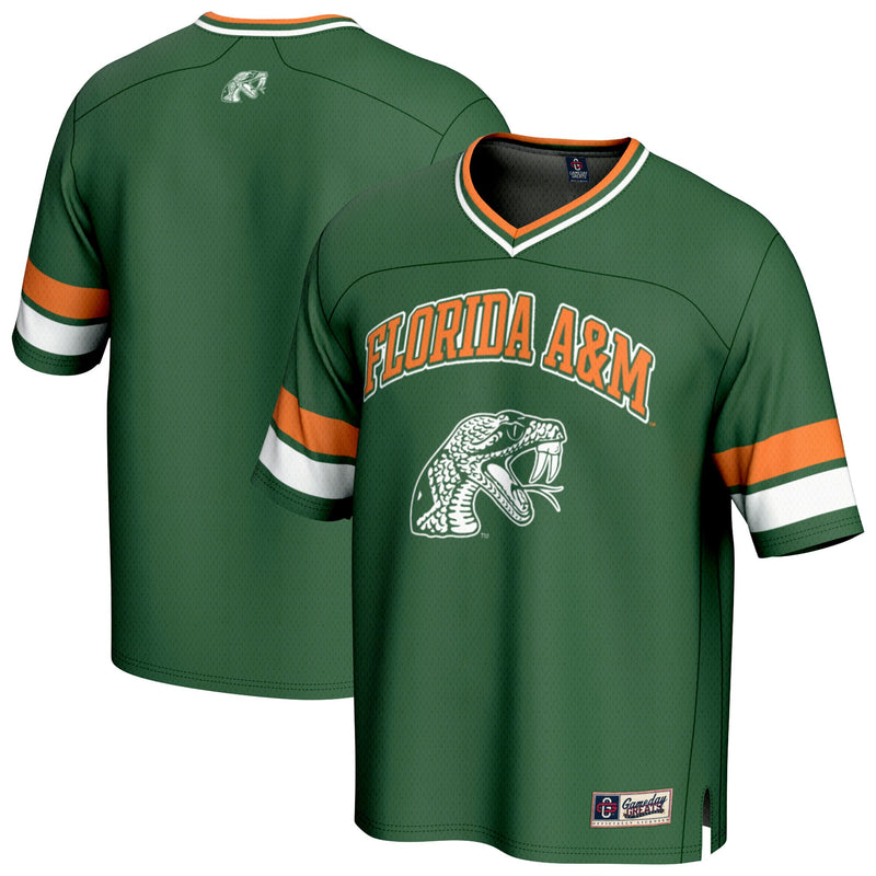 Florida A&M Rattlers Football Jersey, Green Sportswear Jersey Shirt, Lightweight Breathable Athletic Jersey, Casual Gift for Men