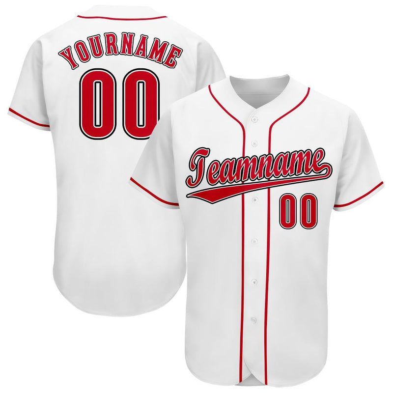 Custom Baseball Jersey, White Sportswear Jersey Shirt, Athletic Button Down Moisture Wicking Jersey, Casual Gift for Men, Style CincinnatiG0057