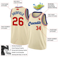 Custom Basketball Jersey, Cream Black Red Sportswear Jersey Shirt, Athletic Mesh Moisture Wicking Jersey, Casual Gift for Men, Style Cream0121