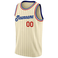 Custom Basketball Jersey, Cream Black Red Sportswear Jersey Shirt, Athletic Mesh Moisture Wicking Jersey, Casual Gift for Men, Style Cream0121