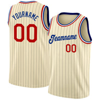 Custom Basketball Jersey, Cream Black Red Sportswear Jersey Shirt, Athletic Mesh Moisture Wicking Jersey, Casual Gift for Men, Style Cream0121