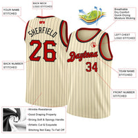 Custom Basketball Jersey, Cream Black Red Sportswear Jersey Shirt, Athletic Mesh Moisture Wicking Jersey, Casual Gift for Men, Style Cream0123