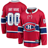 Montreal Canadiens Hockey Jersey, Red Breakaway Sportswear Jersey Shirt, Long Sleeve Hockey Sweater Jersey, Casual Gift for Men, Style 2791502