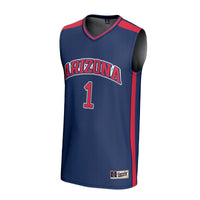 Arizona Wildcats Basketball Jersey, Navy Fashion Sportswear Jersey Shirt, Sleeveless Athletic Tank Jersey, Casual Gift for Men, Style 202219748