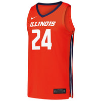 Illinois Fighting Illini Basketball Jersey, Sportswear Jersey Shirt, Sleeveless Athletic Tank Jersey, Casual Gift for Men, Style 202292179