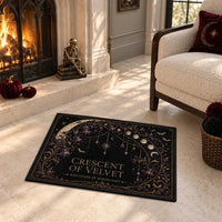 Crescent of Velvet - Moonlit Gothic Doormat with Quiet Presence