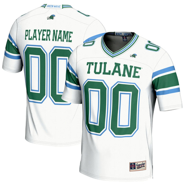 Tulane Green Wave NIL Pick-A-Player Football Jersey - White