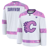 Calgary Flames Hockey Jersey, White Sportswear Jersey Shirt, Long Sleeve Hockey Sweater Jersey, Casual Gift for Men, Style 203564968
