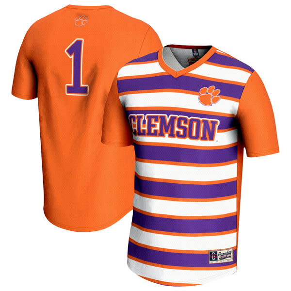 #1 Clemson Tigers Lightweight Soccer Fashion Jersey - Orange