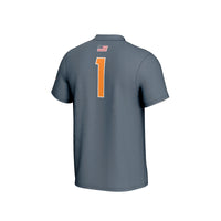 Tennessee Volunteers Lightweight Baseball Jersey, Gray Sportswear Jersey Shirt, Lightweight Breathable Athletic Jersey, Casual Gift for Men