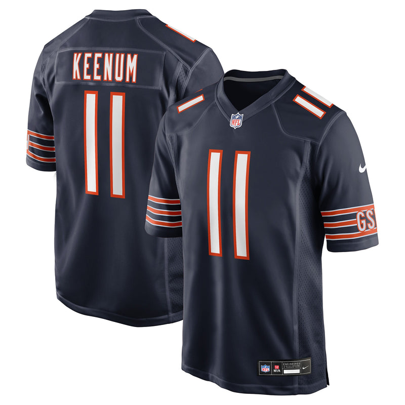 Case Keenum Chicago Bears Football Jersey, Navy Game Sportswear Jersey Shirt, Lightweight Breathable Athletic Jersey, Casual Gift for Men