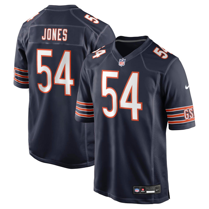 Logan Jones Chicago Bears Football Jersey, Navy Game Sportswear Jersey Shirt, Lightweight Breathable Athletic Jersey, Casual Gift for Men