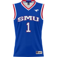 SMU Mustangs Basketball Jersey, Royal Lightweight Sportswear Jersey Shirt, Sleeveless Athletic Tank Jersey, Casual Gift for Men