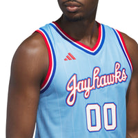 Kansas Jayhawks Basketball Jersey, Light Blue Replica Swingman Sportswear Jersey Shirt, Sleeveless Athletic Tank Jersey, Casual Gift for Men
