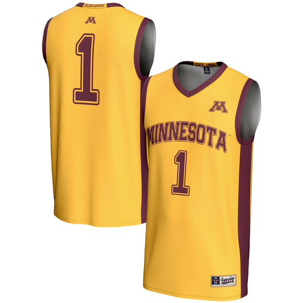 #1 Minnesota Golden Gophers Lightweight Basketball Jersey - Gold