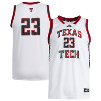 Texas Tech Red Raiders Basketball Jersey, White Replica Swingman Sportswear Jersey Shirt, Sleeveless Athletic Tank Jersey, Casual Gift for Men