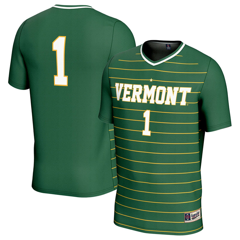 Vermont Catamounts Soccer Jersey, Green Fashion Lightweight Sportswear Jersey Shirt, Lightweight Breathable Athletic Jersey, Casual Gift for Men