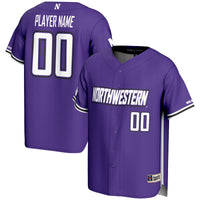Northwestern Wildcats Baseball Jersey, Purple Lightweight Sportswear Jersey Shirt, Lightweight Breathable Athletic Jersey, Casual Gift for Men
