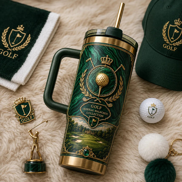 Imperial Malachite - Heraldic Golf Crest Tumbler - main