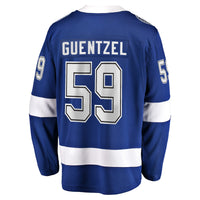 Jake Guentzel Tampa Bay Lightning Hockey Jersey, Blue Breakaway Sportswear Jersey Shirt, Long Sleeve Hockey Sweater Jersey, Casual Gift for Men