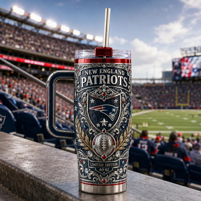 NE - Crest, Scrollwork and Stadium Blue Detail