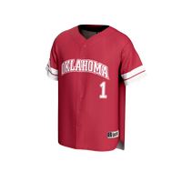 Oklahoma Sooners Baseball Jersey, Crimson Sportswear Jersey Shirt, Lightweight Breathable Athletic Jersey, Casual Gift for Men, Style 202415304