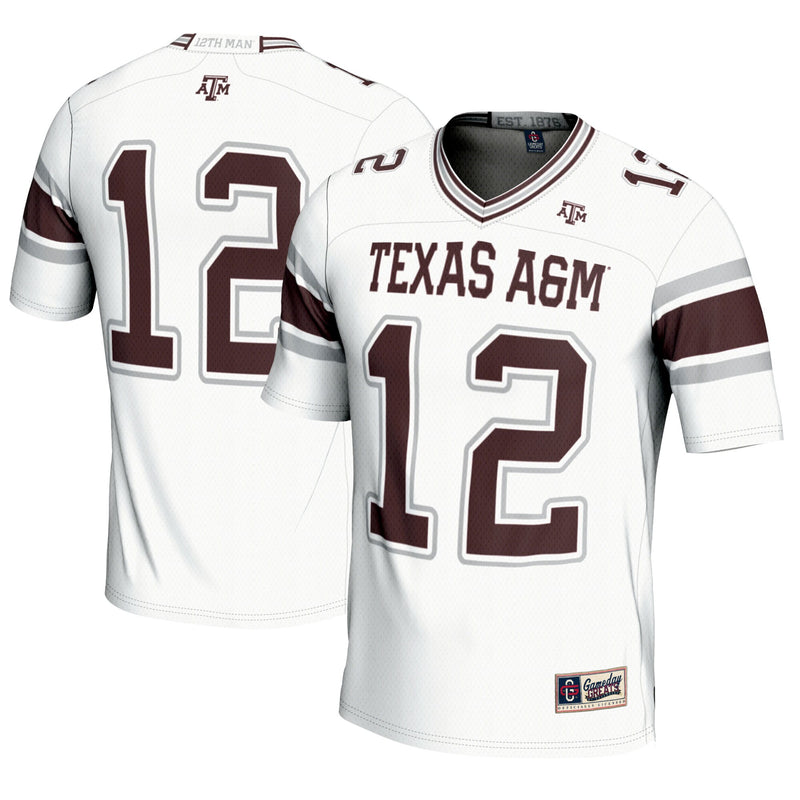 Texas A&M Aggies Football Jersey, White Fashion Lightweight Sportswear Jersey Shirt, Lightweight Breathable Athletic Jersey, Casual Gift for Men