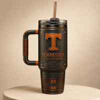 TENN Heritage - The Amber T on a Weathered Vintage Panel