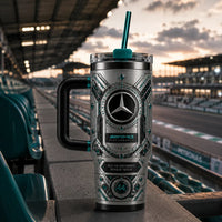 MB Silver Order - Teal Jewelled Emblem Tumbler