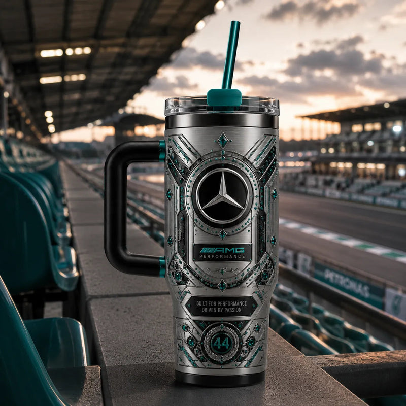MB Silver Order - Teal Jewelled Emblem Tumbler