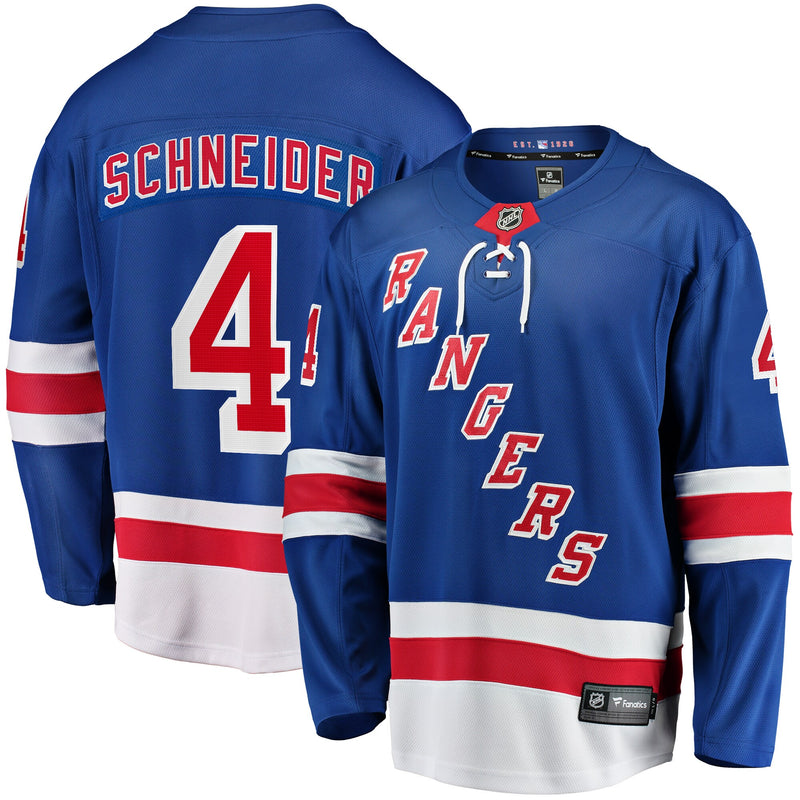Braden Schneider New York Rangers Hockey Jersey, Blue Breakaway Sportswear Jersey Shirt, Long Sleeve Hockey Sweater Jersey, Casual Gift for Men