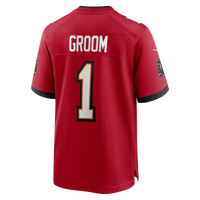 Number Groom Tampa Bay Buccaneers Football Jersey, Red Game Sportswear Jersey Shirt, Lightweight Breathable Athletic Jersey, Casual Gift for Men