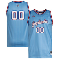 Kansas Jayhawks Basketball Jersey, Light Blue Replica Swingman Sportswear Jersey Shirt, Sleeveless Athletic Tank Jersey, Casual Gift for Men