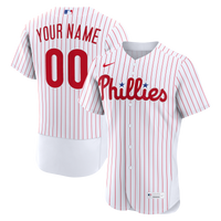 Philadelphia Phillies Baseball Jersey, White Authentic Home Sportswear Jersey Shirt, Lightweight Breathable Athletic Jersey, Casual Gift for Men