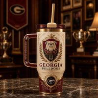 UGA Heritage Crest - Cream and Crimson Tumbler