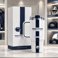 PSU Center Stripe - Navy and White Tumbler Composition