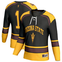 Arizona State Sun Devils Hockey Jersey, Black Fashion Sportswear Jersey Shirt, Long Sleeve Hockey Sweater Jersey, Casual Gift for Men