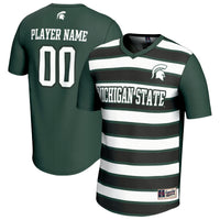 Michigan State Spartans Soccer Jersey, Green/Black Fashion Sportswear Jersey Shirt, Lightweight Breathable Athletic Jersey, Casual Gift for Men