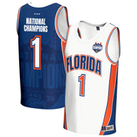 Florida Gators 2025 NCAA Basketball Jersey, White Fashion Sportswear Jersey Shirt, Sleeveless Athletic Tank Jersey, Casual Gift for Men