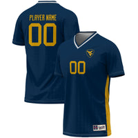 West Virginia Mountaineers Soccer Jersey, Navy Lightweight Sportswear Jersey Shirt, Lightweight Breathable Athletic Jersey, Casual Gift for Men
