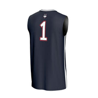 UConn Huskies Basketball Jersey, Navy Fashion Sportswear Jersey Shirt, Sleeveless Athletic Tank Jersey, Casual Gift for Men, Style 202219716