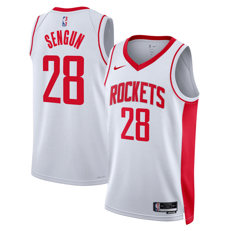 Alperen Sengun Houston Rockets Basketball Jersey, White Swingman Sportswear Jersey Shirt, Sleeveless Athletic Tank Jersey, Casual Gift for Men