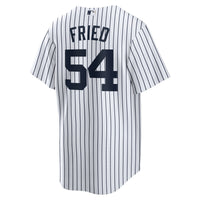 Max Fried New York Yankees Baseball Jersey, White Replica Sportswear Jersey Shirt, Lightweight Breathable Athletic Jersey, Casual Gift for Men