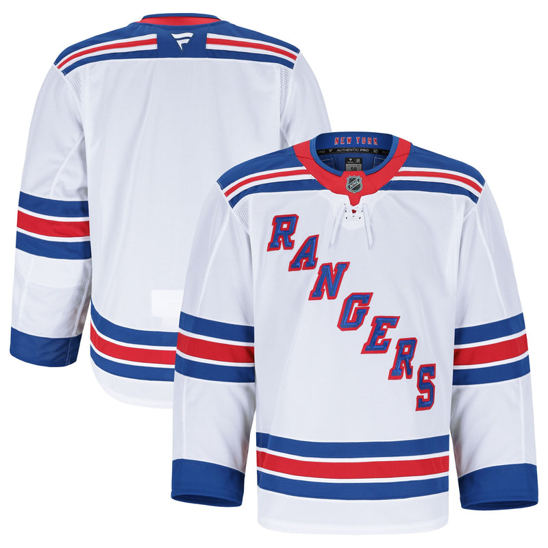 New York Rangers Hockey Jersey, White Authentic Away Sportswear Jersey Shirt, Long Sleeve Hockey Sweater Jersey, Casual Gift for Men