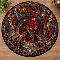 The Pit Below - A Circular Descent in Gothic Red