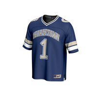 Georgetown Hoyas Football Jersey, Navy Fashion Lightweight Sportswear Jersey Shirt, Lightweight Breathable Athletic Jersey, Casual Gift for Men