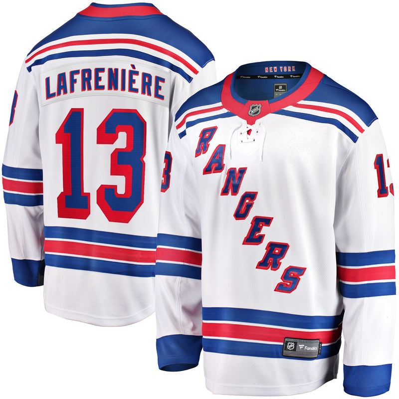 Alexis Lafreniere New York Rangers Hockey Jersey, White Sportswear Jersey Shirt, Long Sleeve Hockey Sweater Jersey, Casual Gift for Men