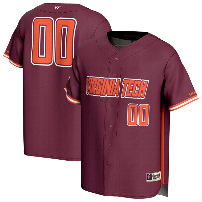 Virginia Tech Hokies Baseball Jersey, Sportswear Jersey Shirt, Lightweight Breathable Athletic Jersey, Casual Gift for Men, Style 203336069