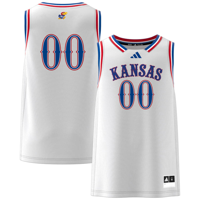 Kansas Jayhawks Basketball Jersey, White Swingman Sportswear Jersey Shirt, Sleeveless Athletic Tank Jersey, Casual Gift for Men